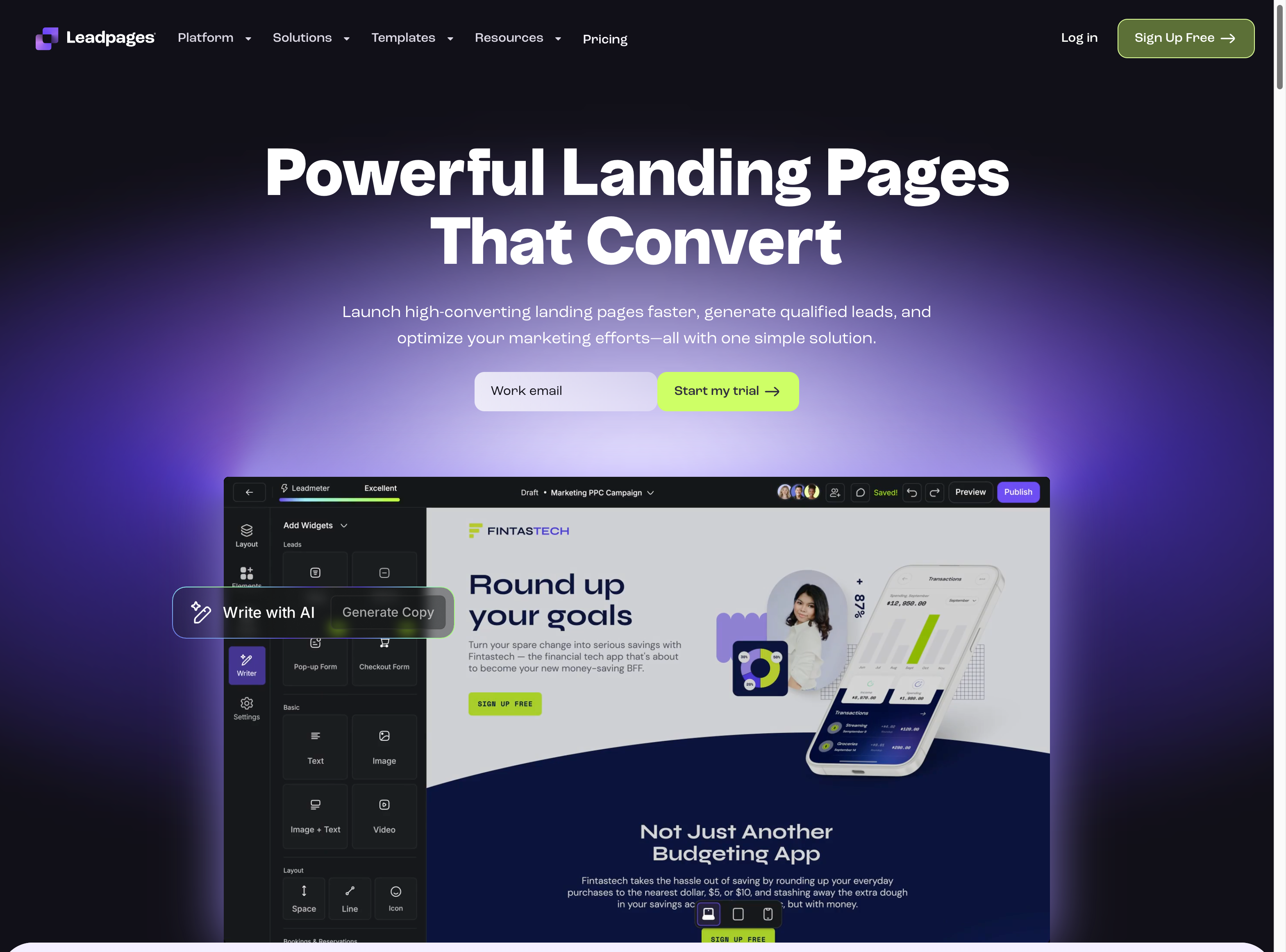 Leadpages Screenshot